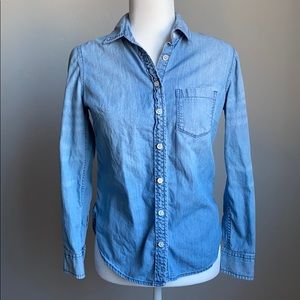 J. Crew Petite Everyday Chambray Shirt 0P